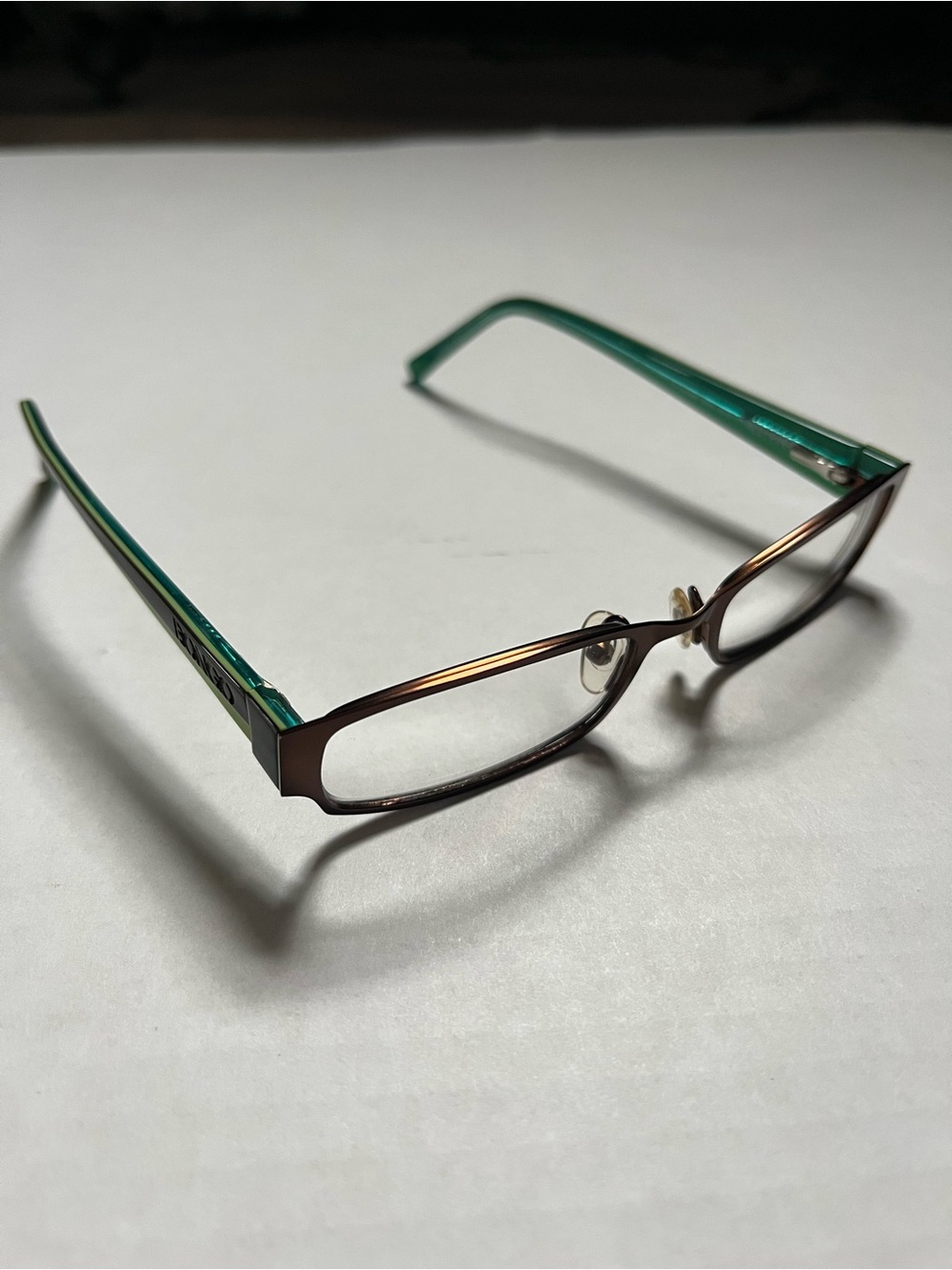 BONGO Ladies Eyeglasses Frames B Sammi BRN 49 17-135 Copper Green